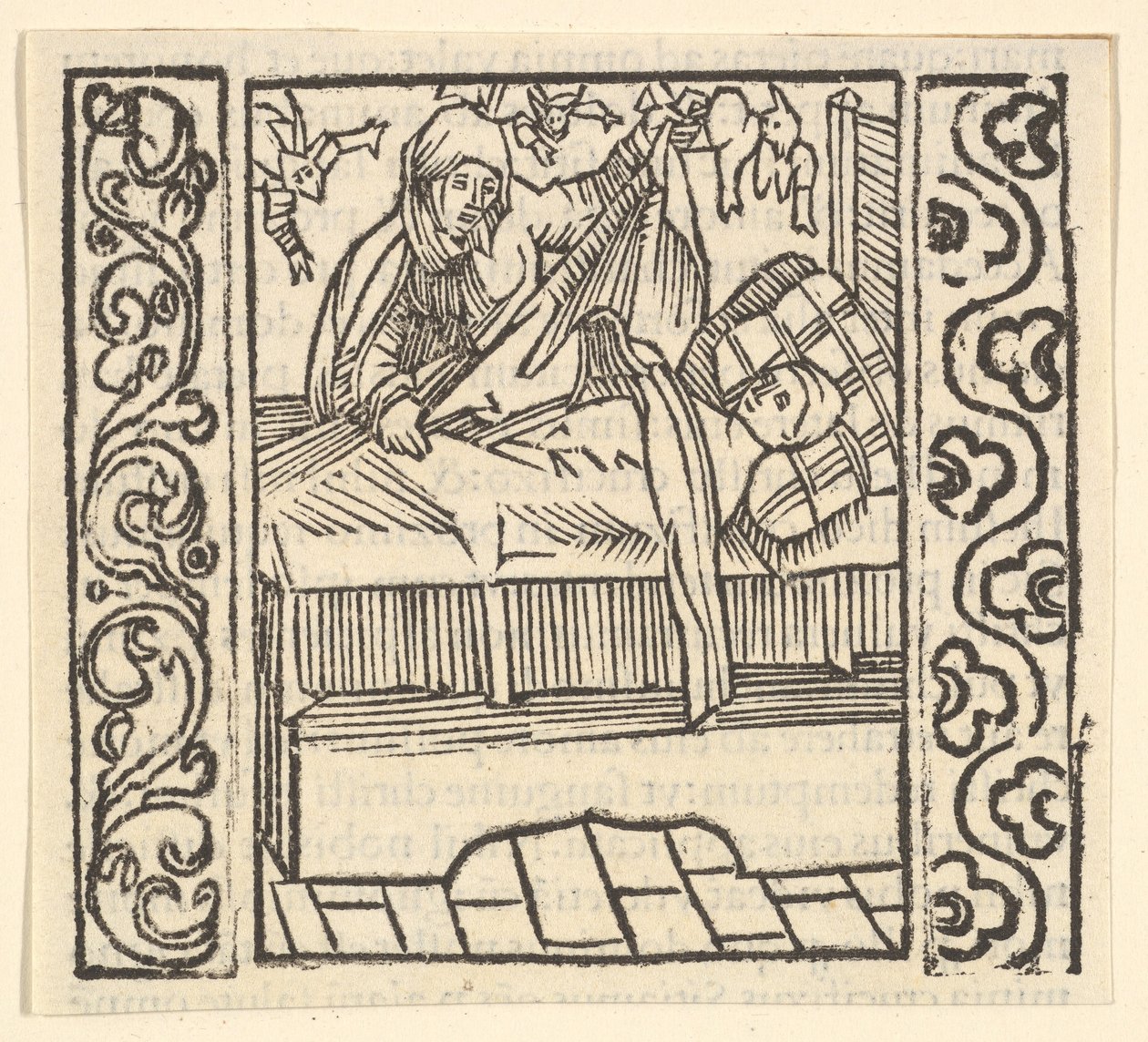 Caring for the Dead, illustration fra Speculum Passionis, 1507, 1507. af Hans Baldung