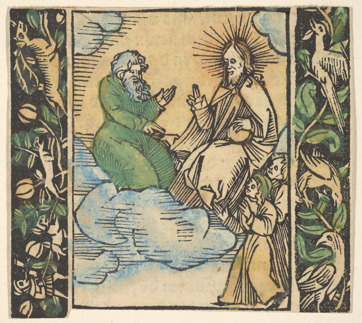 Illustration fra Decided Gart of the Rosenkrans Mariae. af Hans Baldung
