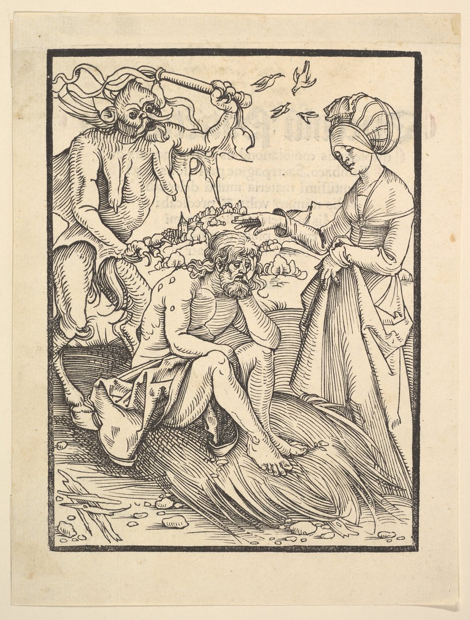 Job fristet af en dæmon, 1509. af Hans Baldung
