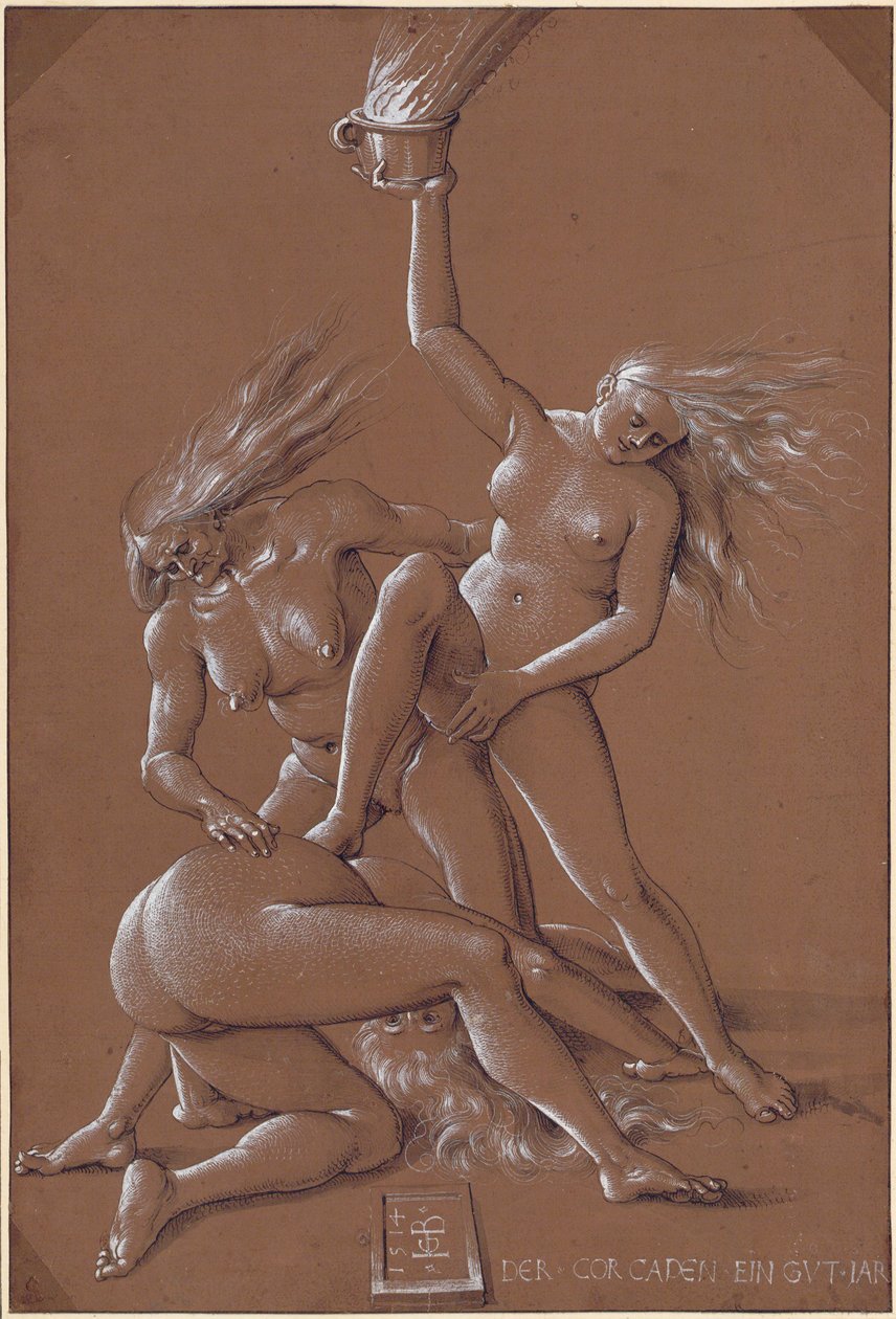 Nytårshilsen med tre hekse, 1514 af Hans Baldung