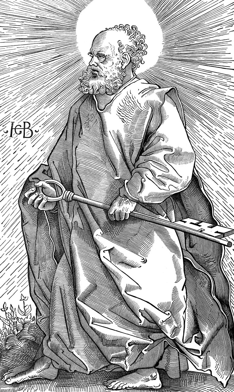 St Peter holder sit symbol på en nøgle, C1490-1550 af Hans Baldung