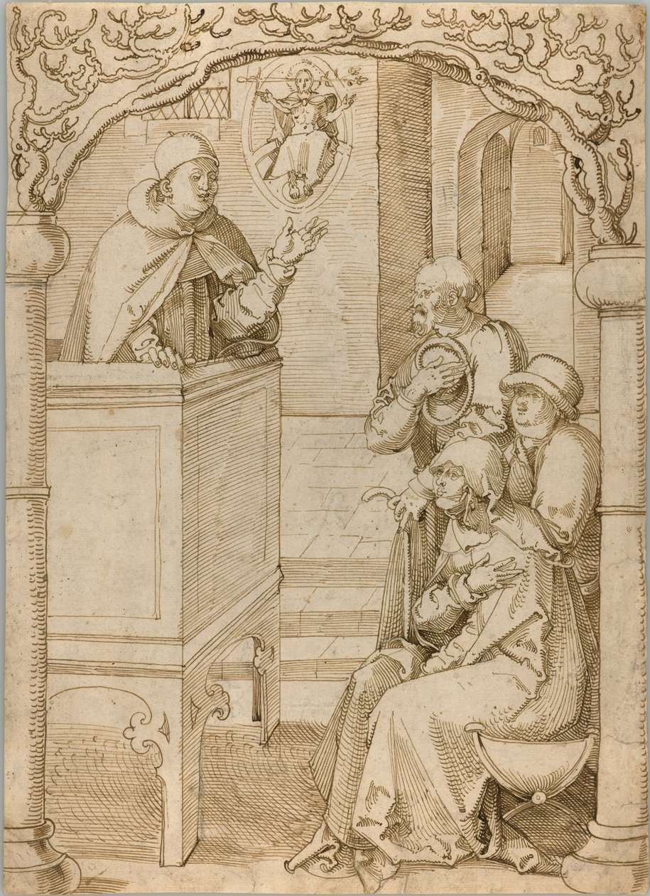 En munk, der prædiker af Hans Baldung Grien