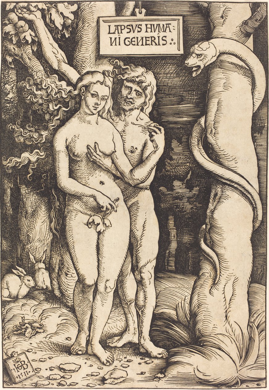 Adam og Eva, 1511 af Hans Baldung Grien