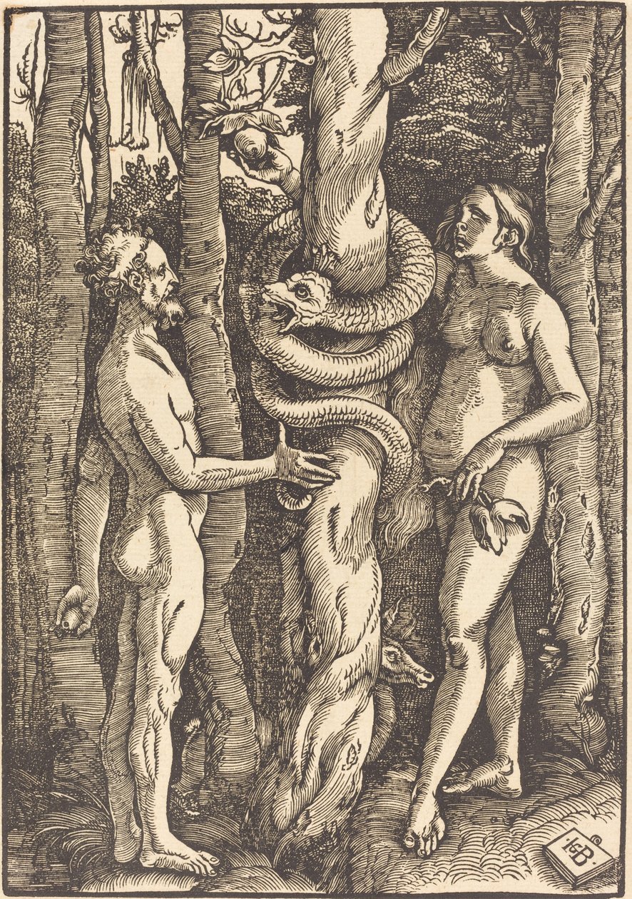 Adam og Eva med slange af Hans Baldung Grien