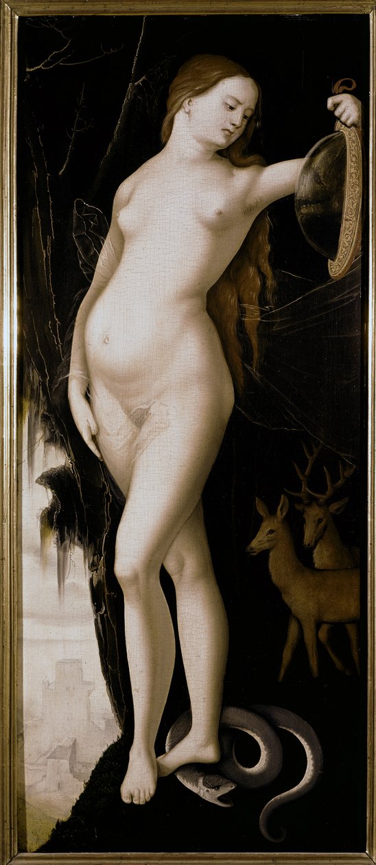 Allegorisk figur (Allegory of Prudence) af Hans Baldung Grien