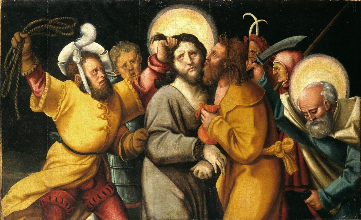 Tysk: Gefangennahme Christi Arrestation af Kristus af Hans Baldung Grien