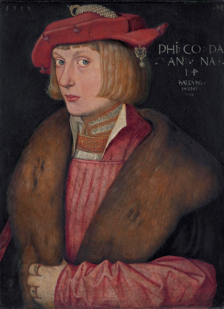 Tysk: Pfalzgraf Philip den Kriger Grev Philip Bellicosus af Hans Baldung Grien