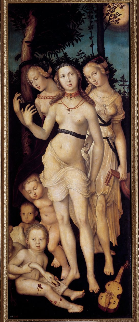 Harmoni eller de tre nåder. Maleri af Grien Hans Baldung (1484-1545) Ec. Alle. af Hans Baldung Grien