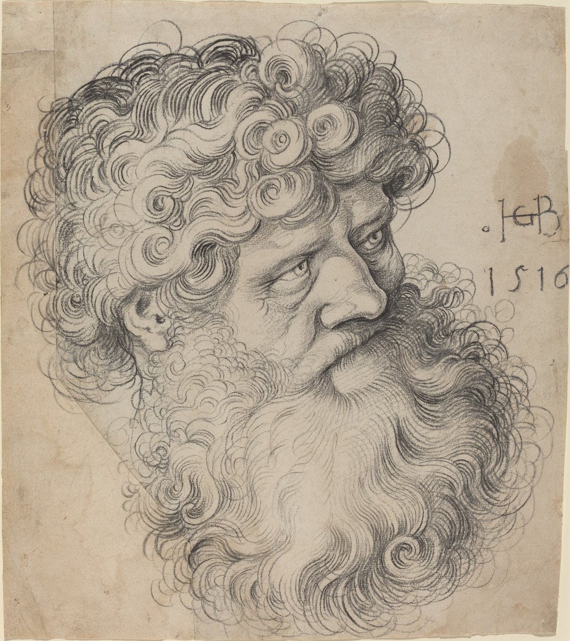 Hoved af Johannes Døberen af Hans Baldung Grien
