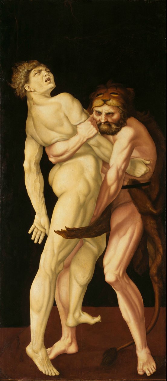 Herakles og Antaeus af Hans Baldung Grien