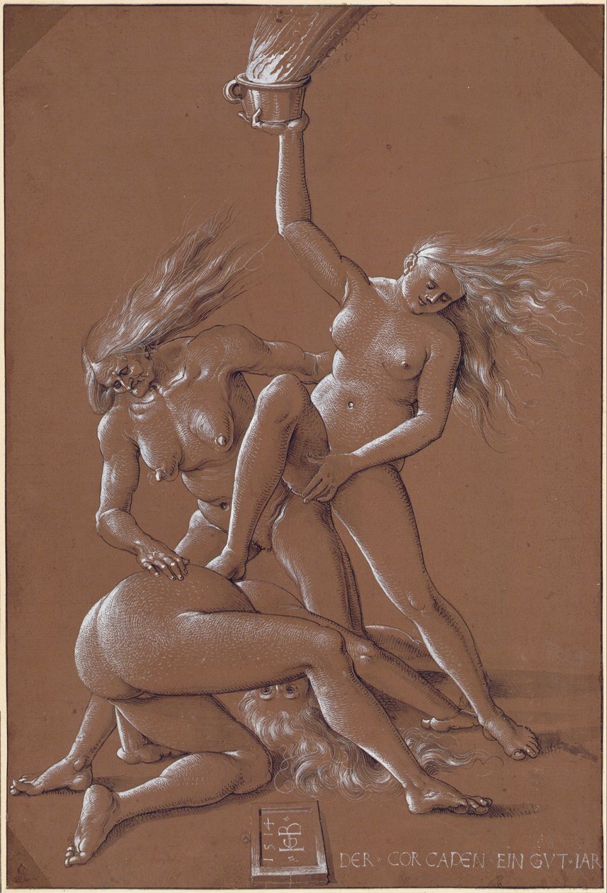 Nytårshilsen med tre hekse, 1514 af Hans Baldung Grien