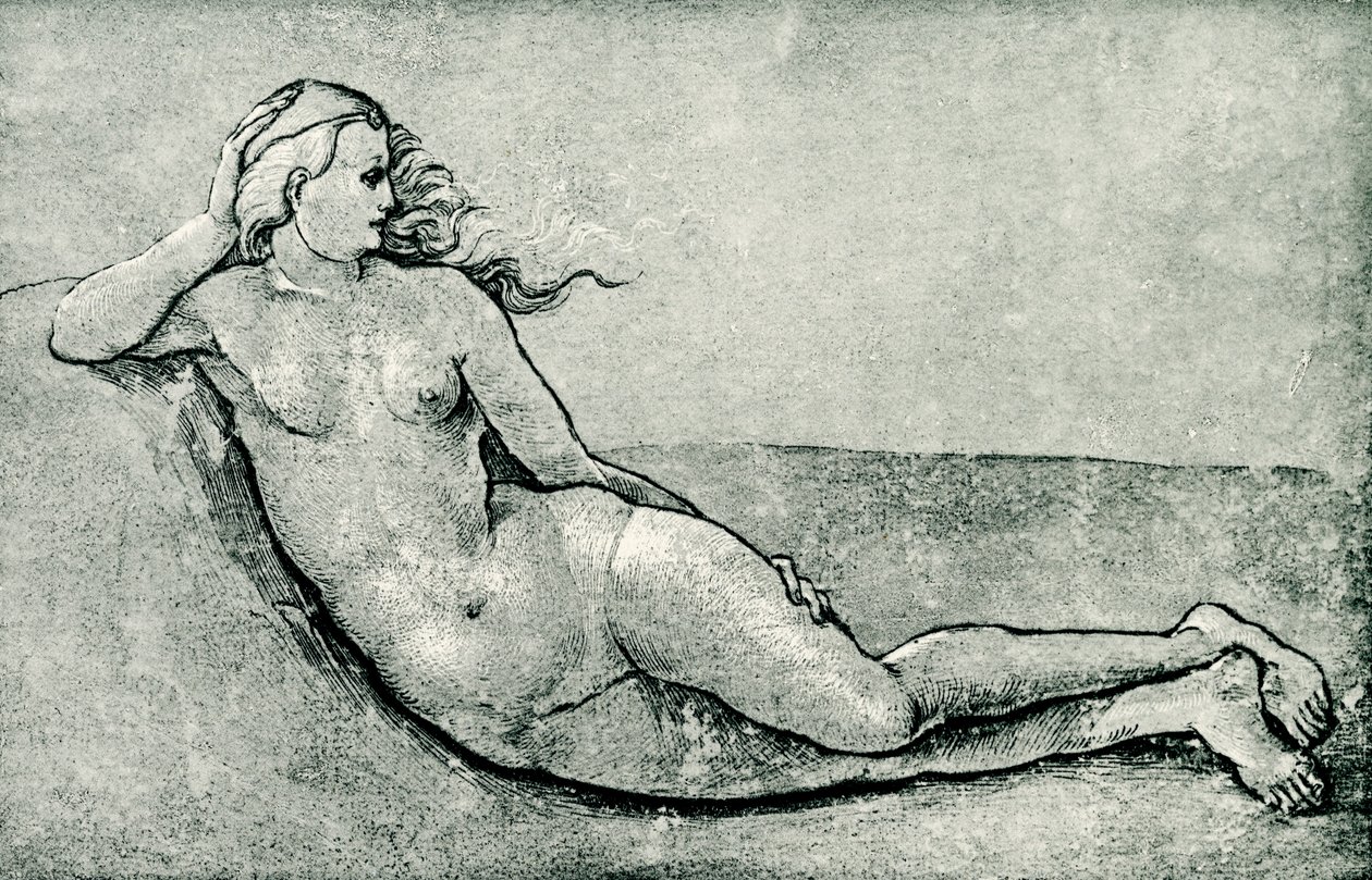 Liggende nymfe af Hans Baldung Grien