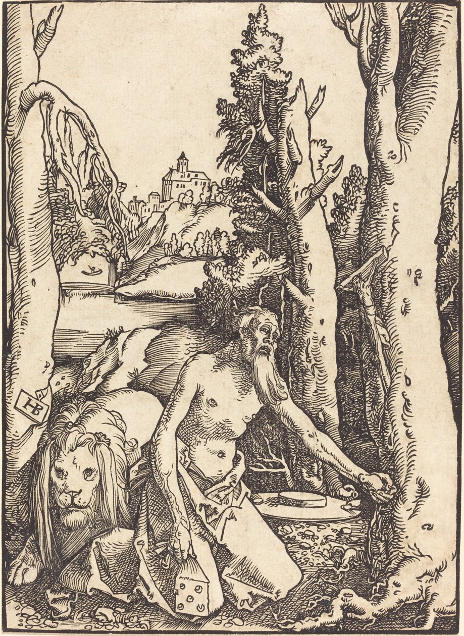Saint Jerome i ørkenen af Hans Baldung Grien