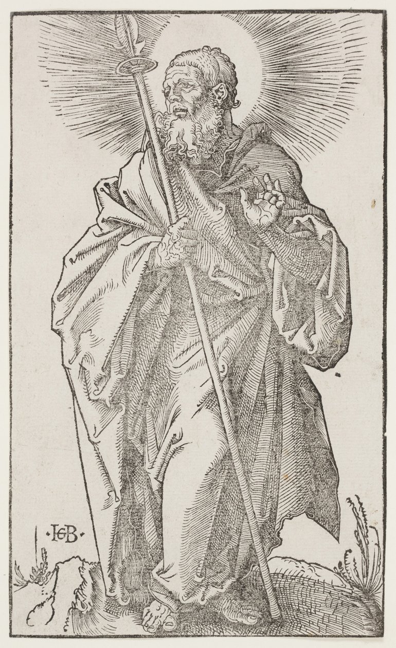 Sankt Thomas, fra "De store apostle", ca. 1519 (træsnit) af Hans Baldung Grien