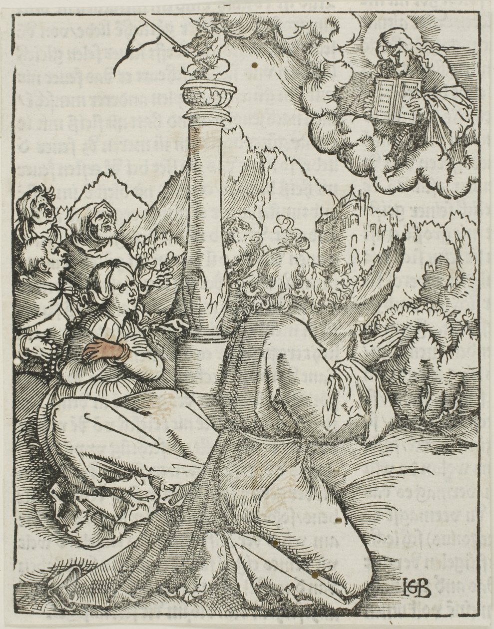 Du skal ikke have andre guder end mig, fra de ti bud af Hans Baldung Grien