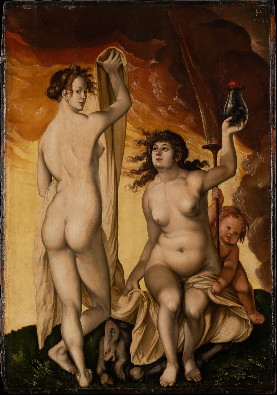 To hekse af Hans Baldung Grien