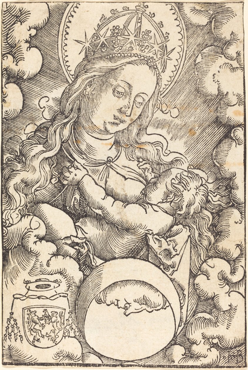 Jomfru og barn i skyerne af Hans Baldung Grien