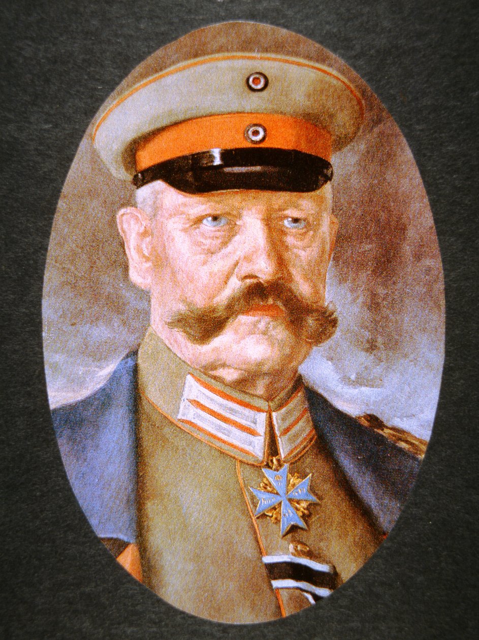 Den tyske feltmarskal Paul von Hindenburg (farvelitografi) af Hans Best