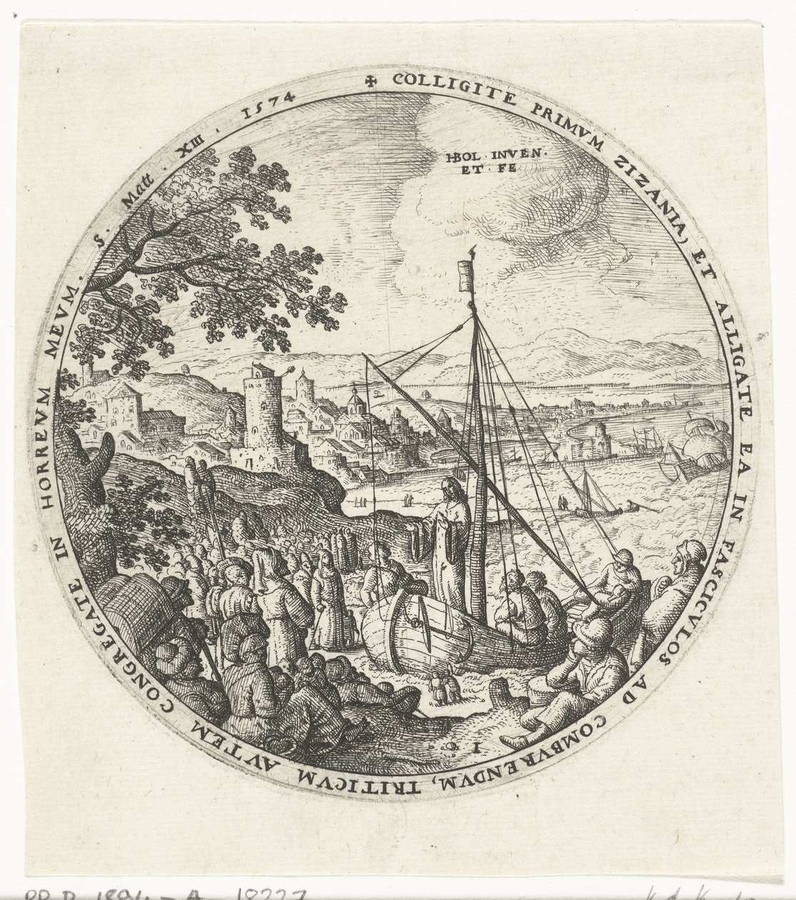 Kristus prædiker på bredden af ​​søen Weeds Among the Wheat (serietitel) af Hans Bol