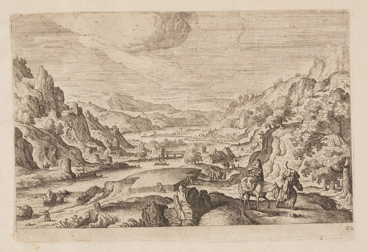 Planche 20, fra Landskaber med scener fra Det Gamle og Det Nye Testamente og Ovids Metamorfoser af Hans Bol