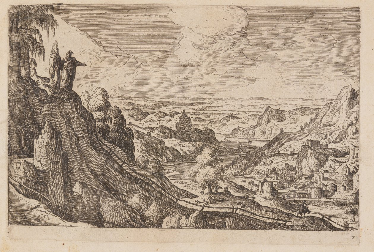 Planche 21, fra Landskaber med scener fra Det Gamle og Det Nye Testamente og Ovids Metamorfoser af Hans Bol