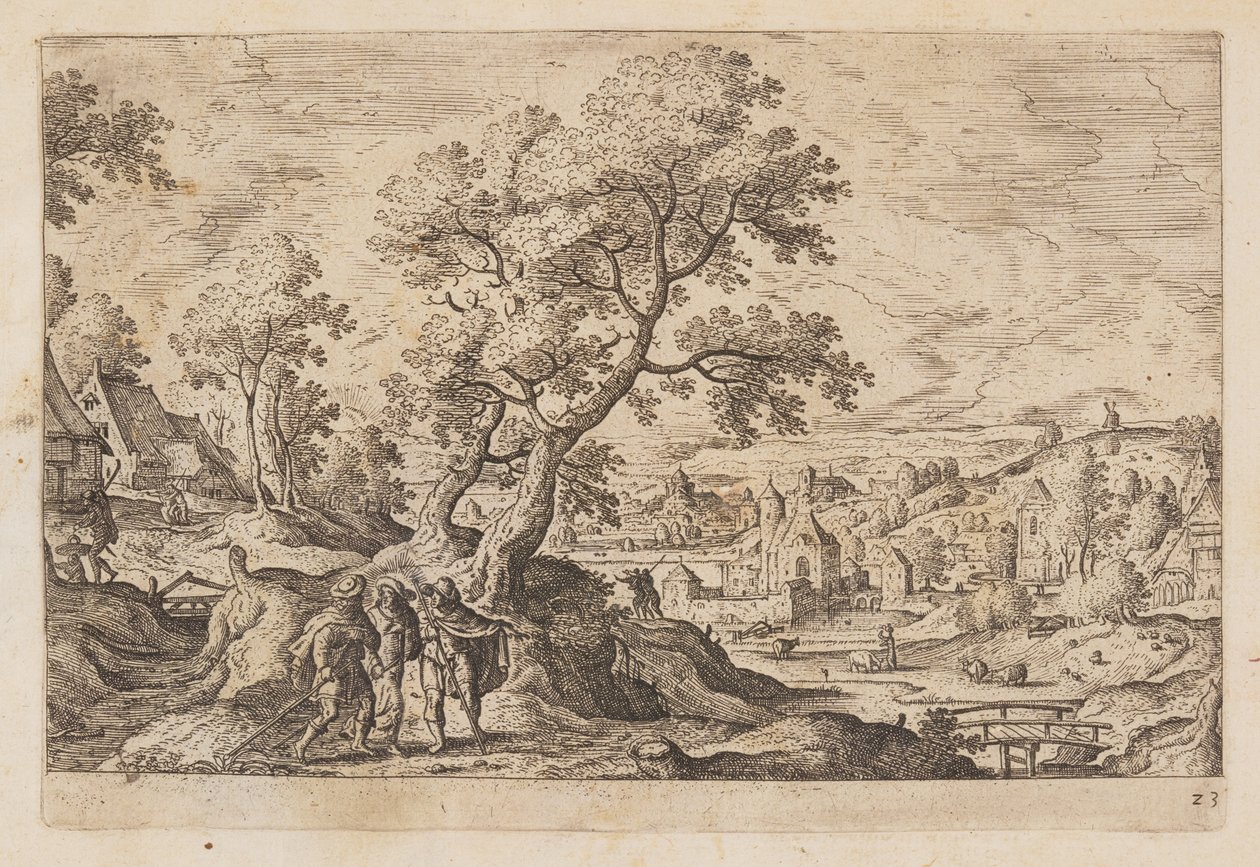 Planche 23, fra Landskaber med scener fra Det Gamle og Det Nye Testamente og Ovids Metamorfoser af Hans Bol