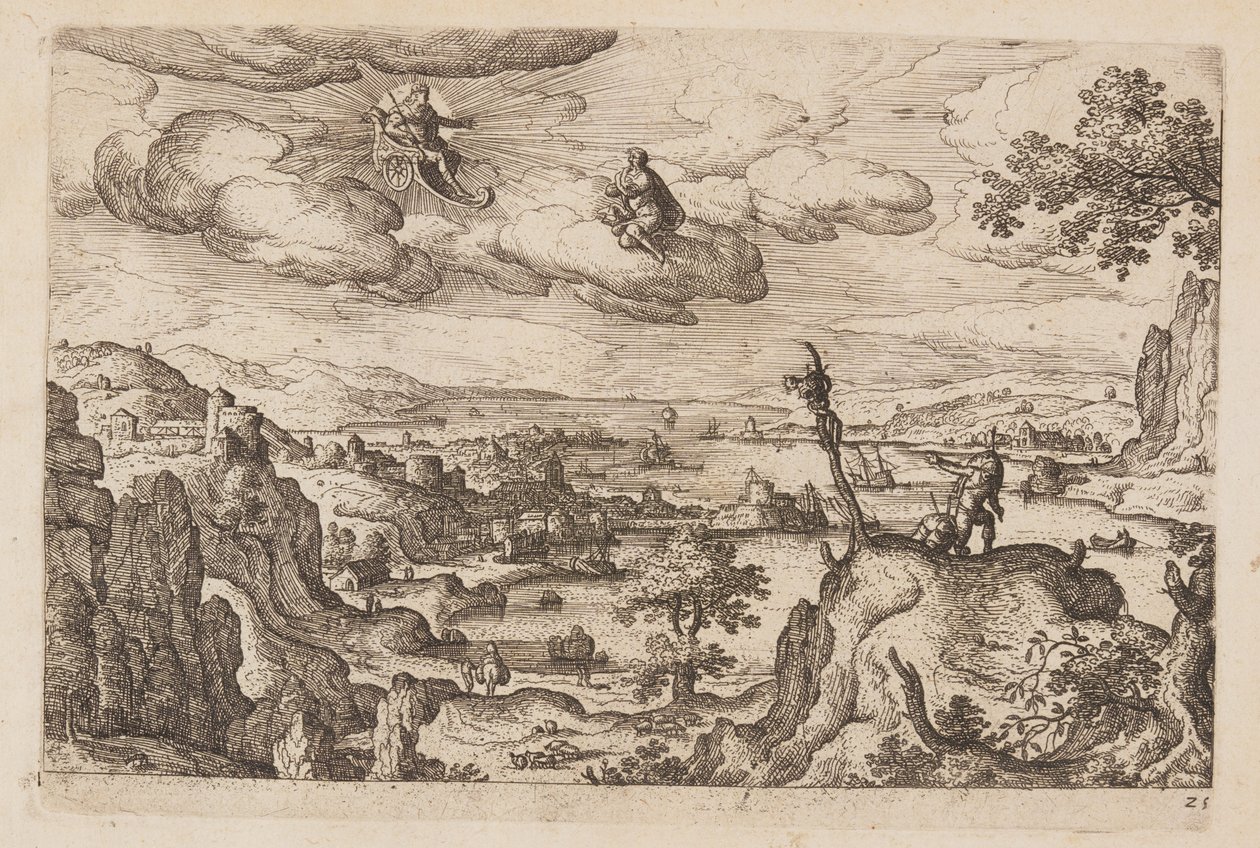 Planche 25, fra Landskaber med scener fra Det Gamle og Det Nye Testamente og Ovids Metamorfoser af Hans Bol