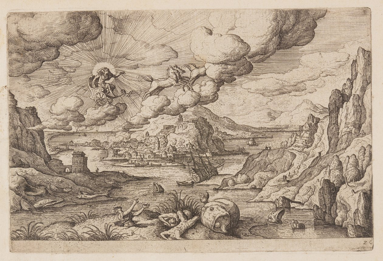 Planche 26, fra Landskaber med scener fra Det Gamle og Det Nye Testamente og Ovids Metamorfoser af Hans Bol