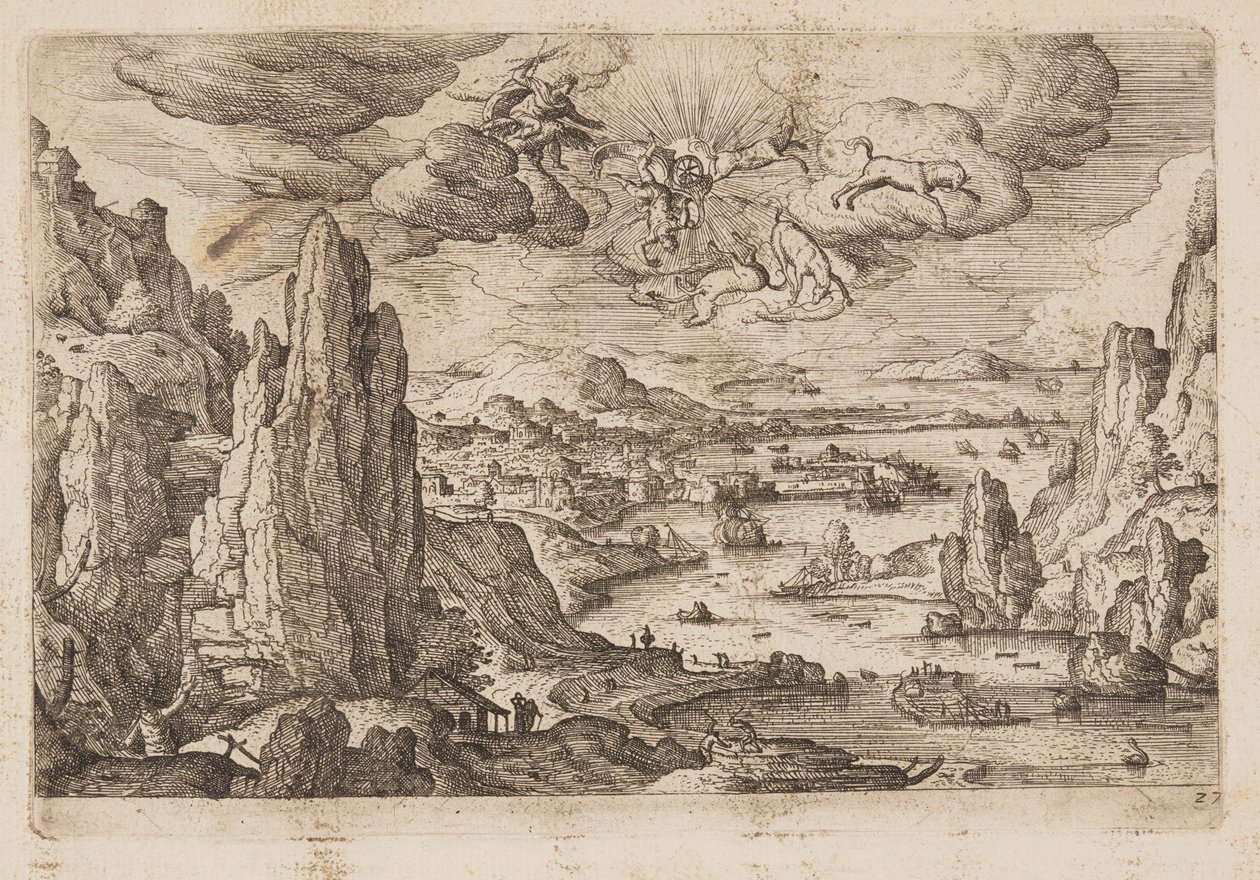 Planche 27, fra Landskaber med scener fra Det Gamle og Det Nye Testamente og Ovids Metamorfoser af Hans Bol