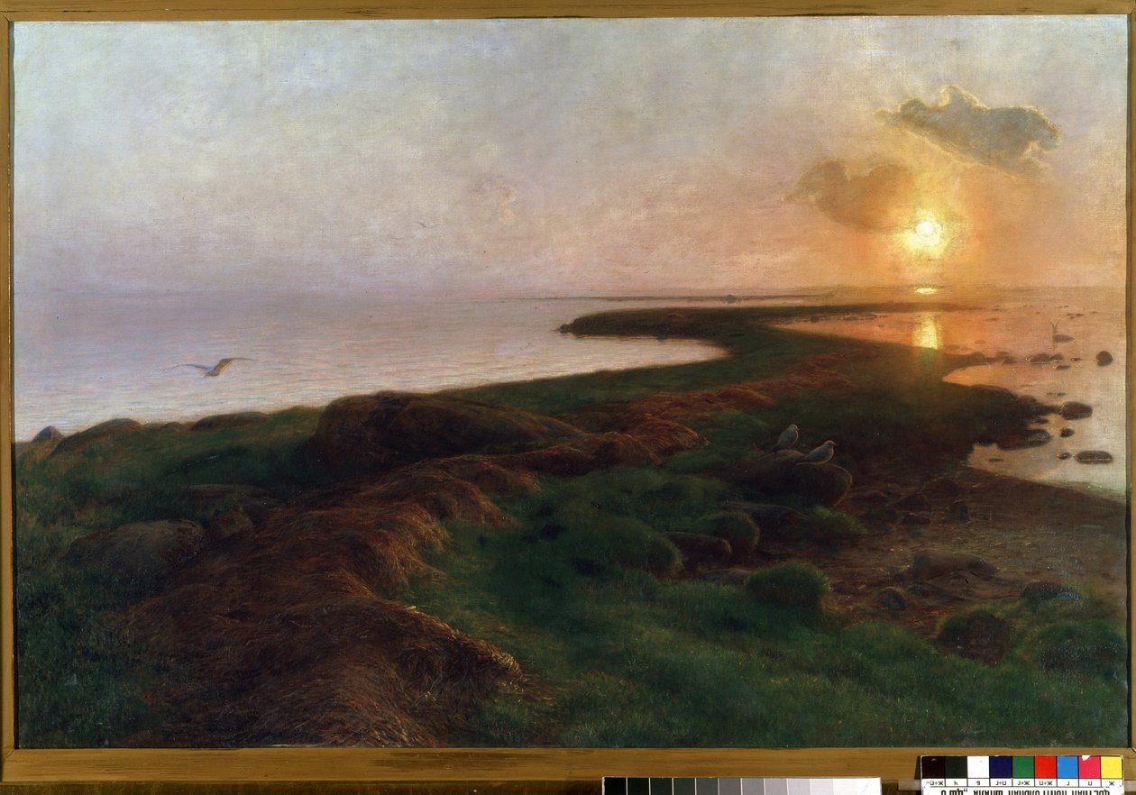 Solnedgang i en lagune Maleri af Hans Ole Brasen (1849-1930) (dansk) 1897 Mikalojus Konstantinas Ciurlionis Museum of Fine Arts, Kaunas, Litauen af Hans Brasen
