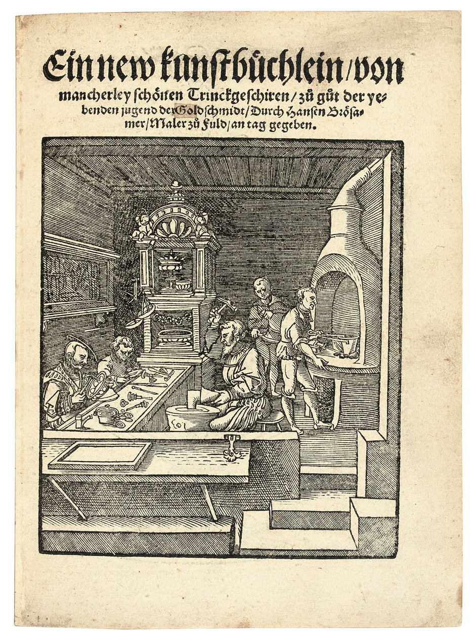 Et guldsmedeværksted, ca. 1538 af Hans Brosamer