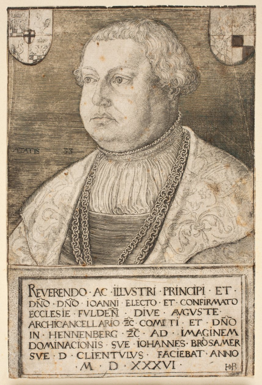 Portræt af Johann von Henneberg af Hans Brosamer