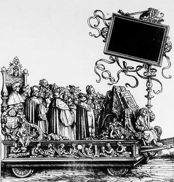 En scene fra Maximilans triumftog, ca. 1516-18 af Hans Burgkmair