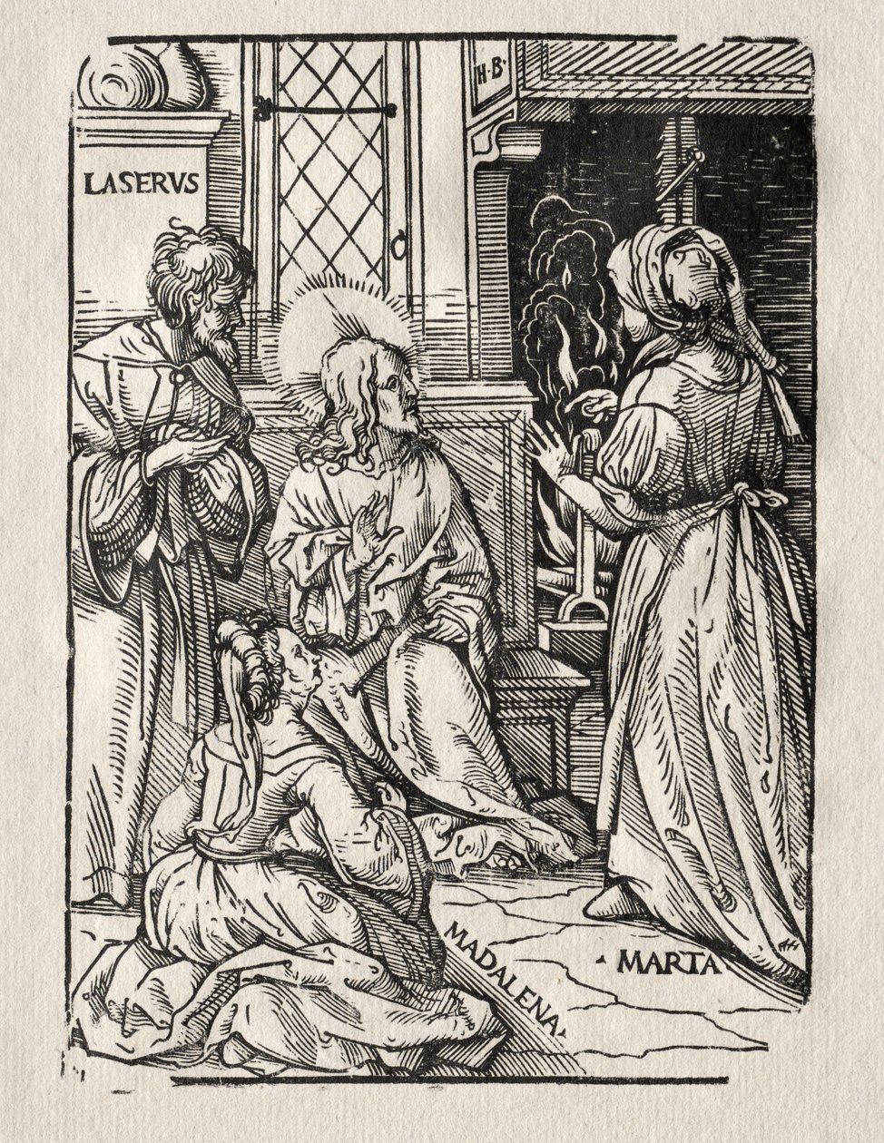 Kristus i Lazarus hus af Hans Burgkmair