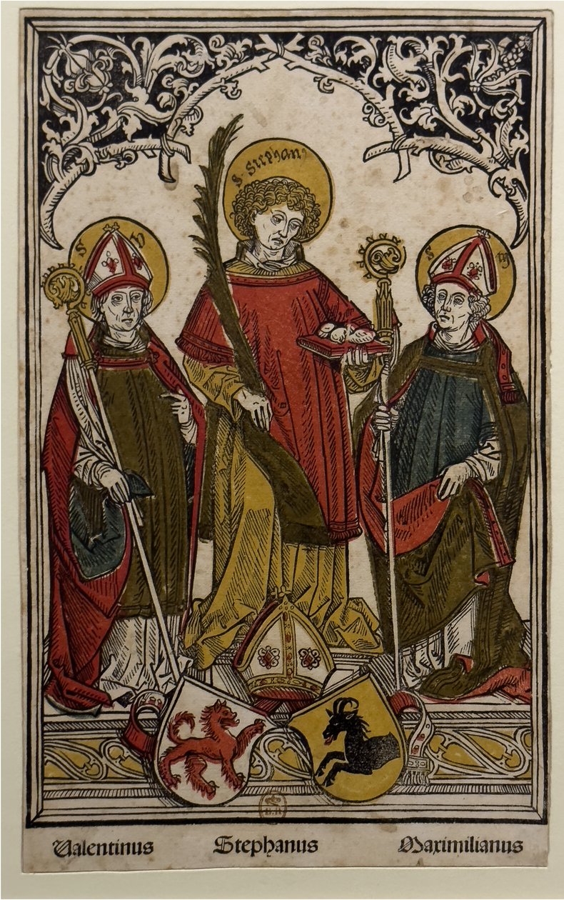 Sankt Valentin, Sankt Stefan og Sankt Maximilie af Hans Burgkmair