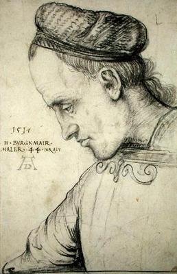 Selvportræt, ca. 1517 (kul på papir) af Hans Burgkmair