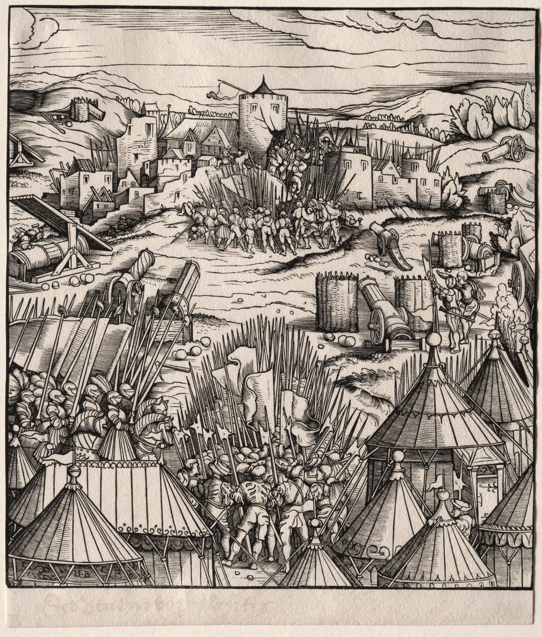 Stormningen af Nantes, 1512-1515. af Hans Burgkmair