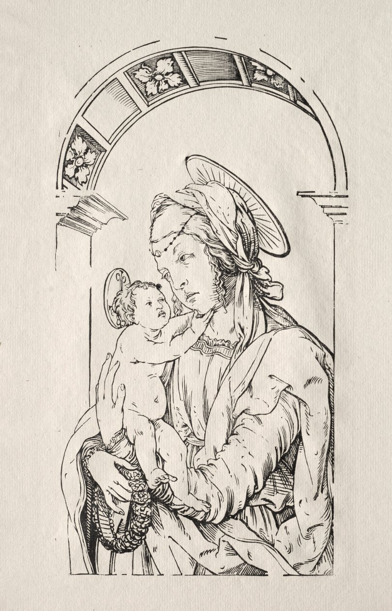 Jomfruen med barnet under en bue af Hans Burgkmair
