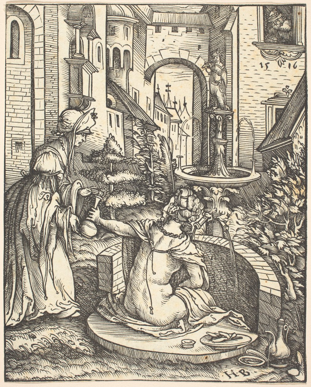 Bathsheba ved hendes bad af Hans Burgkmair I