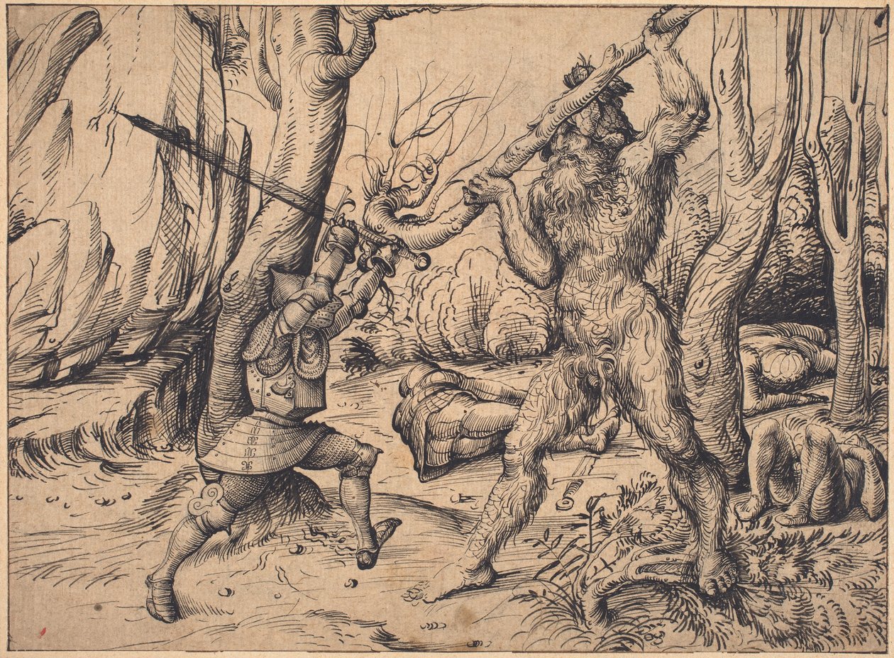 Kampen i skoven af Hans Burgkmair I