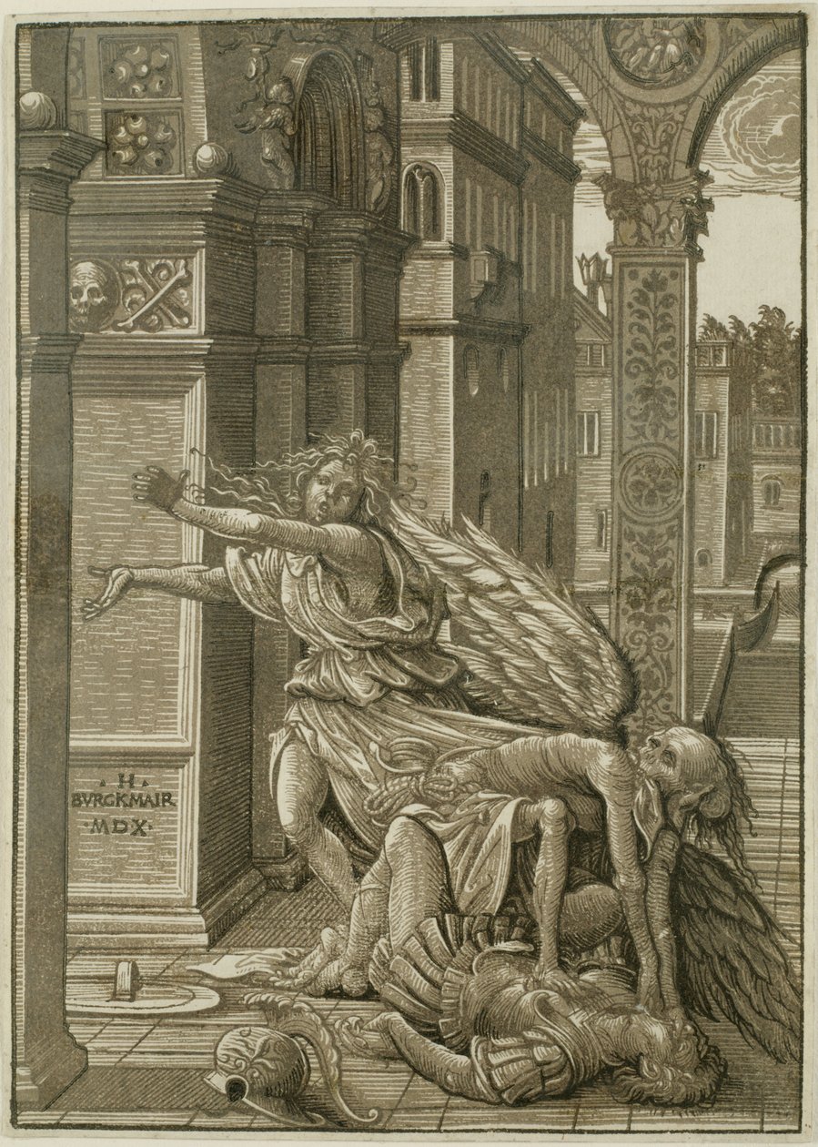 Elskende overrasket af døden af Hans Burgkmair the Elder