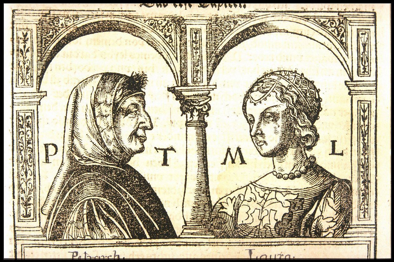 Petrarch og Laura, ca 1545. af Hans Burgkmair the Elder
