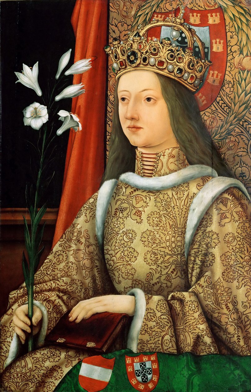 Portræt af Eleanor af Portugal 1434-1467, hellig romersk kejserinde, efter 1468 af Hans Burgkmair the Elder