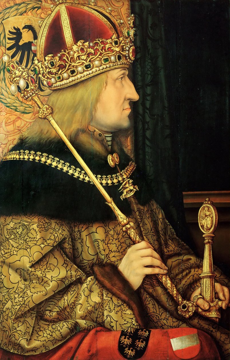 Portræt af Frederik III 1415-1493, hellig romersk kejser, slutningen af det 15. århundrede af Hans Burgkmair the Elder