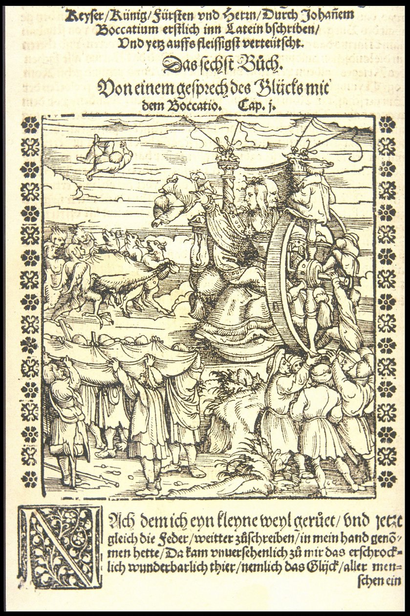 Lykkehjulet, ca 1545. af Hans Burgkmair the Elder