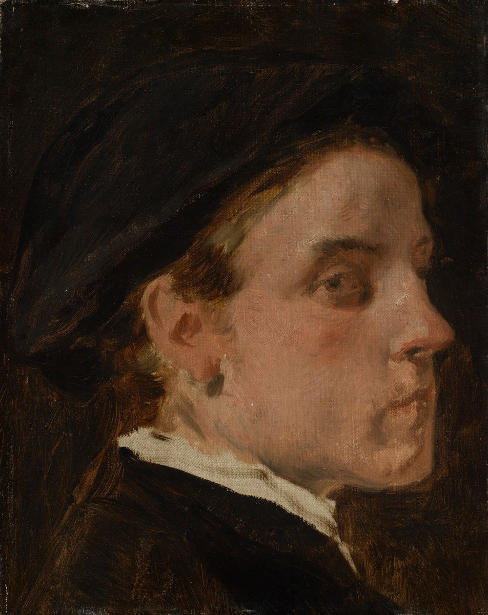Portrætstudie af maleren Wilhelm Trübner af Hans Canon