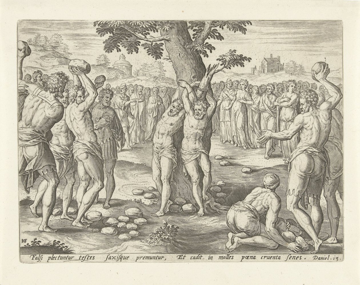 Stening af de ældre Historien om Susanna (serietitel) af Hans Collaert (I)