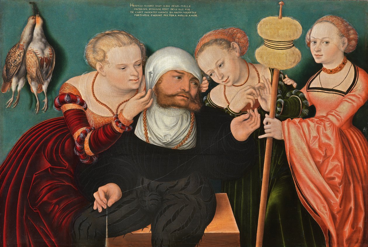 Tysk: Herkules bei Omphale Herkules ved Omphales hof af Hans Cranach