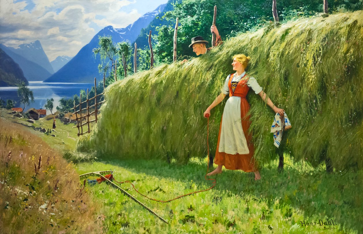 Sommerafsnit (olie på lærred) af Hans Dahl