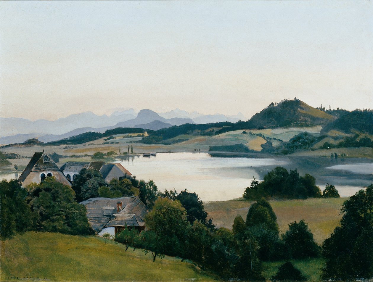 Kärntenlandskab (Kraiger-søen med Ulrichsberg) af Hans Frank